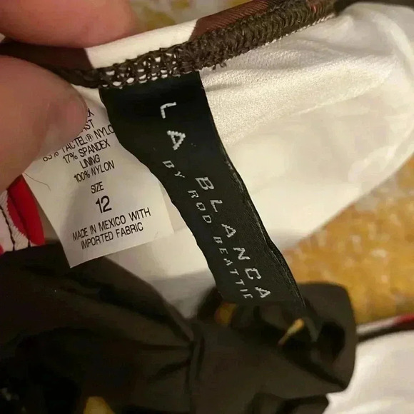 LaBlanca by Rob Beattie halter polkadot bikini top 12 NWT - Picture 5 of 6